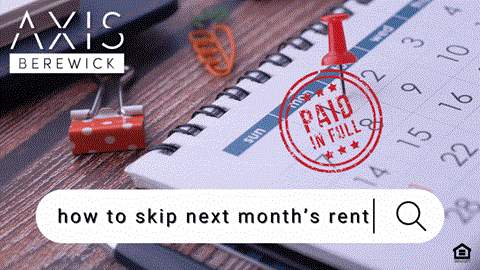 how to skip month s rent and how to sign next month  s rent